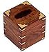 Special Gifts at Good Friday.Brass Inlay Tissue Box ,Holder Cover Square Paper Dispense, Handmade in Wood with Decorative Brass
