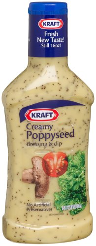 Kraft Creamy Poppy Seed Dressing & Dip, 16-Ounce Plastic Bottles (Pack of 6) by Kraft