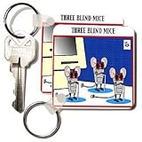 Londons Times Funny Animals Cartoons - Three Blind Mice - Key Chains