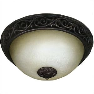 Artisan Scroll Grill Flush Mount Light in Oil Rubbed Bronze by Craftmade