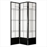 IMAGE OF 7 ft. Tall Eudes Shoji Screen 3-Panel (Rosewood) (84
