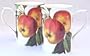 Pair Fine Bone China Mugs Apple Chintz