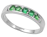 Childs Sterling Silver May Birthstone Ring