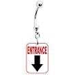 Down Arrow Entrance Belly Ring