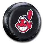 Cleveland Indians MLB Black Spare Tire Cover Size: J - 27 x 8 Inch