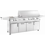 Fire Magic Gas Grills Echelon E1060 All Infrared Propane Gas Grill With Double Side Burner On Cabinet Cart