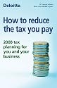 How to Reduce the Tax You Pay: 2008 Tax Planning for You and Your Business