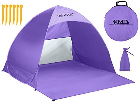 Beach Pop Up Tent - Lightweight Portable Cabana for Privacy & Shade - Great for Kids, Adults, Family - Quick Set Up Provides Shelter from the Sun - Available in 3 Stunning Colors (Purple)