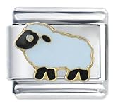 Animal Fluffy Sheep Italian Charms Bracelet Link
