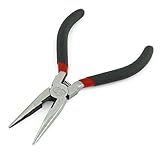 uxcell ニードルプライヤー　ノンスリップハンドル　メタル製　ブラック　プラスチック製