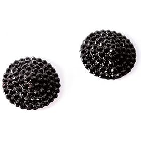 Bo's tit bits - lux-me cache-seins noirs - Lot de 2 cache-seins ronds noirs cristaux swarovski