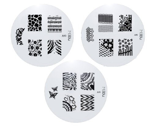 MoYou Nail Art 3 image Plate Bundle- A92+ A93+ A95 Preisvergleich