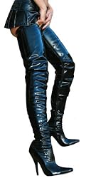 EROGANCE Lack High Heels Crotch Overknee Stiefel A3623L / EU 44