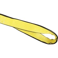 Mazzella EE2 Edgeguard Nylon Web Sling, Eye-and-Eye, Yellow, 2 Ply, Twist Eyes, Vertical Load Capacity