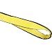 Mazzella EE2 Edgeguard Nylon Web Sling, Eye-and-Eye, Yellow, 2 Ply, Twist Eyes, Vertical Load Capacity