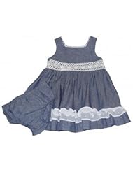 Girls Striped Print Lace  Embroidered Organza/Satin  Dress With a Bow(s)