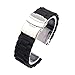 Tonsee Mens Silicone Rubber Watch Strap Band Waterproof with Deployment Clasp