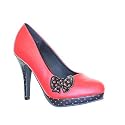 Womens TUK Harlot Red Polka Dot High Heels SIZE 3-8