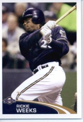2012 Topps Baseball MLB Sticker #236 Rickie Weeks Milwaukee Brewers