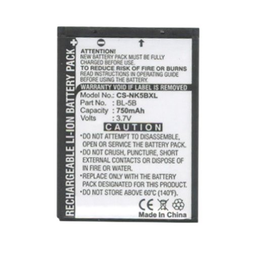 Bluetrade High-End Lithium-Ionen-Batterie (750 mAh) f&uuml;r Nokia 2610/3220/3230/5140/5140i/52 Preisvergleich
