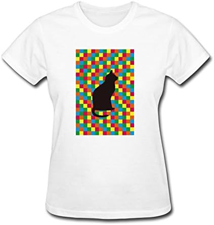 Medium The Mysterious Cat Image And Let You Handle It Customized Women White Top-shirt