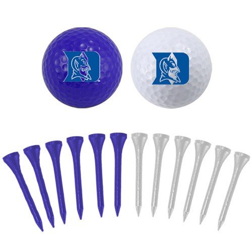 Duke Blue Devils Two Golf Balls And Twelve Tees Set