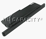 Rectangular shaped four cell laptop battery with five slit type contacts on one side