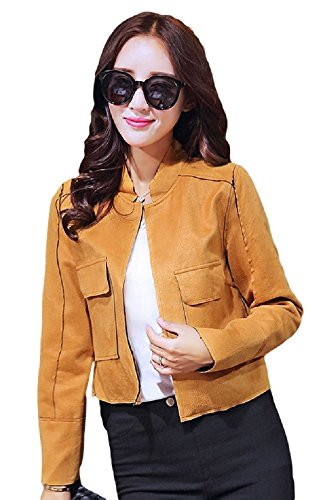 レディース カジュアル 秋物 ジャケット ノーカラージャケット スエードジャケット スーツ 長袖 アウター ブルゾン ブレザー レトロ フェミニン シンプル 着こなし 上着 コーディネート ベーシック 定番 おすすめ おしゃれ 上品 OL 通勤 レジャー デート トラベル 大人カジュアル 人気色 選べる4色 オリジナルアクセサリー付属 UJA003