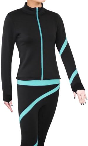Figure Skating Polar Fleece Spiral Jacket - Turquoise