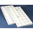 2 White 32 Slot Travel Jewelry Charm Earring Display Tray Inserts