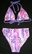 Girls 7-16 2-piece Swimwear Triangle Top Bikini Lavender/Pink Floral