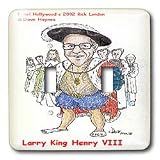 Londons Times Funny Panel Hollywood Cartoons - Larry King Of Talk Show Hosts - Light Switch Covers - double toggle switch