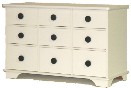 Berg Oslo 9 Drawer Dresser White/Espresso