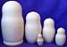 Plain Large Russian Unpainted 5 Pc/6in Nesting Doll Paint Yourself