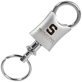 Michigan State Spartans Brushed Metal Valet Keychain
