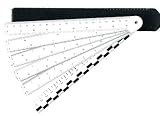 Fan Shaped Plastic Blade Scale Ruler 1:5 1:10 1:15 1:20 1:25 1:30 1:33 1:40 1:50 1:75