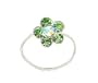 Toe Ring - T26 - Crystal Illusion - Flower ~ Peridot (Green)