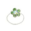 Toe Ring - T26 - Crystal Illusion - Flower ~ Peridot (Green)