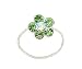 Toe Ring - T26 - Crystal Illusion - Flower ~ Peridot (Green)