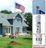 25' American Aluminum Telescoping Flag Pole Set