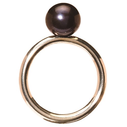 Trollbeads Damen-Ring Perlen schwarz Gr.54 R5108-54 Preisvergleich