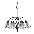 Quoizel Versailles with Spring Leaf Glass 6-Light Chandelier