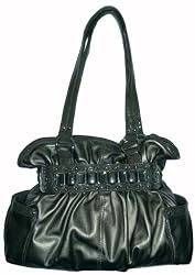 Kathy Van Zeeland Purse Handbag Monte Carlo Belt Shopper Gunmetal