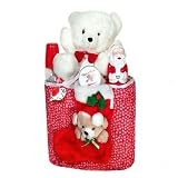 Baby's First Christmas Gift Set in Reusable Quilted Cloth Tote Bag