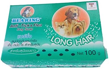 Bearing Anti Tick & Flea Dog Soap Bar for Long Hair / Fur Breeds 100 G. (3.52 Oz.)