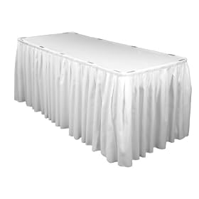 21 Foot Polyester Table Skirt White21 Foot Polyester Table Skirt