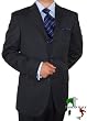 New 2009 Luciano * Made in Italy * Cashmere & Wool Mens Suit * Fully Canvassed * Perfect Three Button Business Suit Charcoal