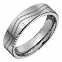 Exquisite Tungsten Carbide Ring Wedding Band - Comfort Fit