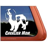 Cavalier Mom Vinyl Window Dog Decal Sticker