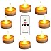 Topstone Led Tealight Candles with Remote and Timer,Amber Flameless Candles,Big Capacity Battery Operated Tea Light,Best for Wedding and Festival Decoration,Pack of 12